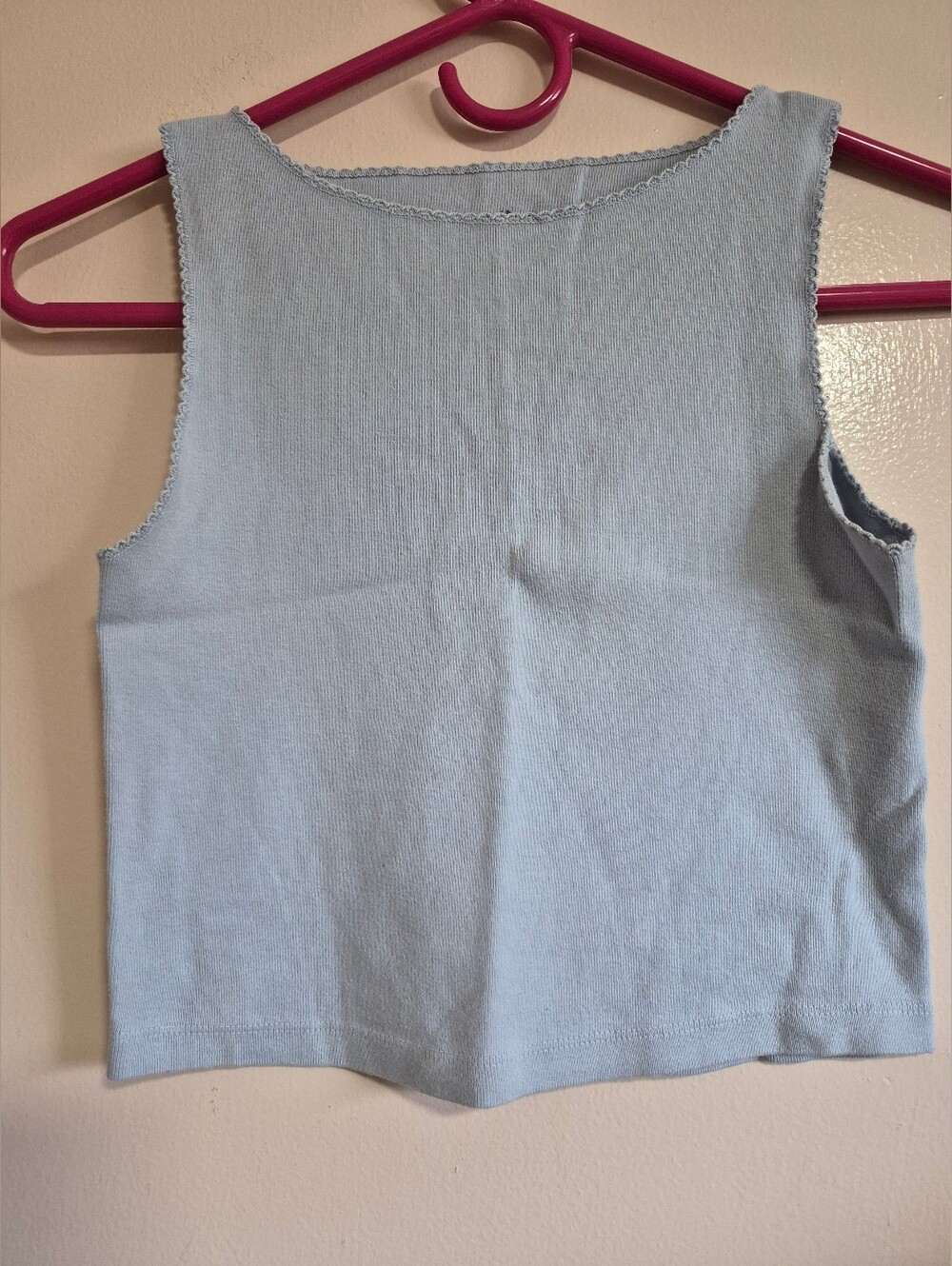 Light Blue Women's Ribbed Tank Top
